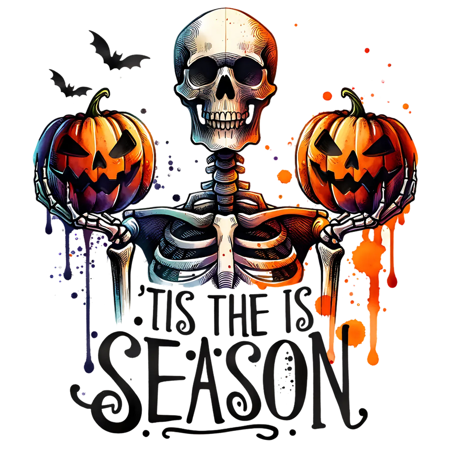 Halloween Skeleton 'Tis The Season DTF Transfer