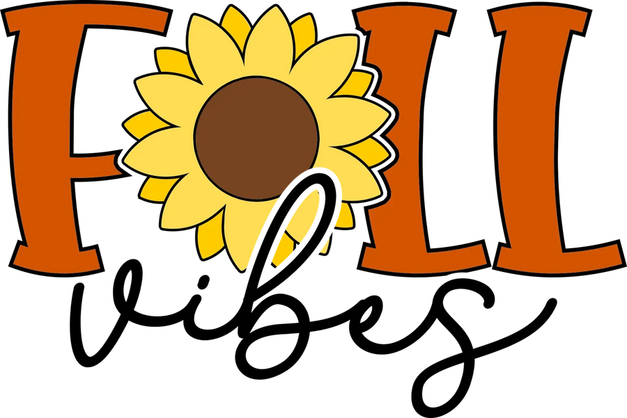 Fall Vibes Sunflower DTF Transfer Ready to Press