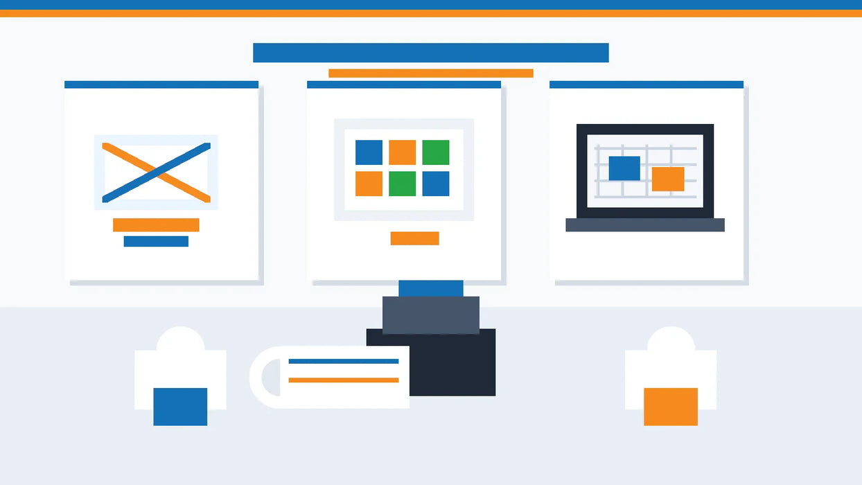 Illustration showing three DTF transfer ordering options: by size, upload gang sheet, and gang sheet builder.