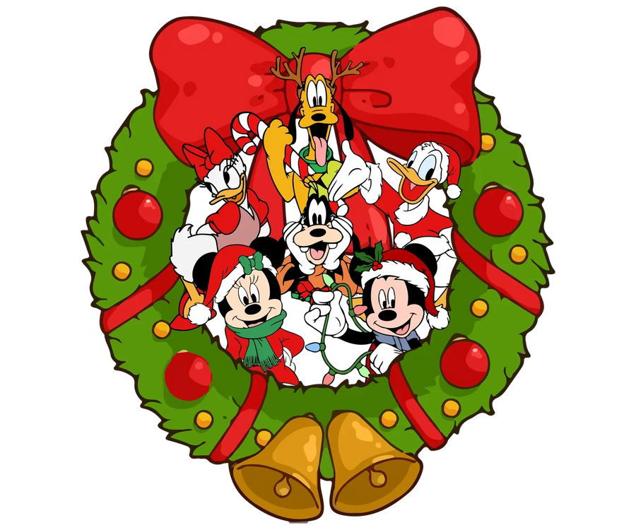 Weihnachtskranz DTF Transfer Bügelbereit