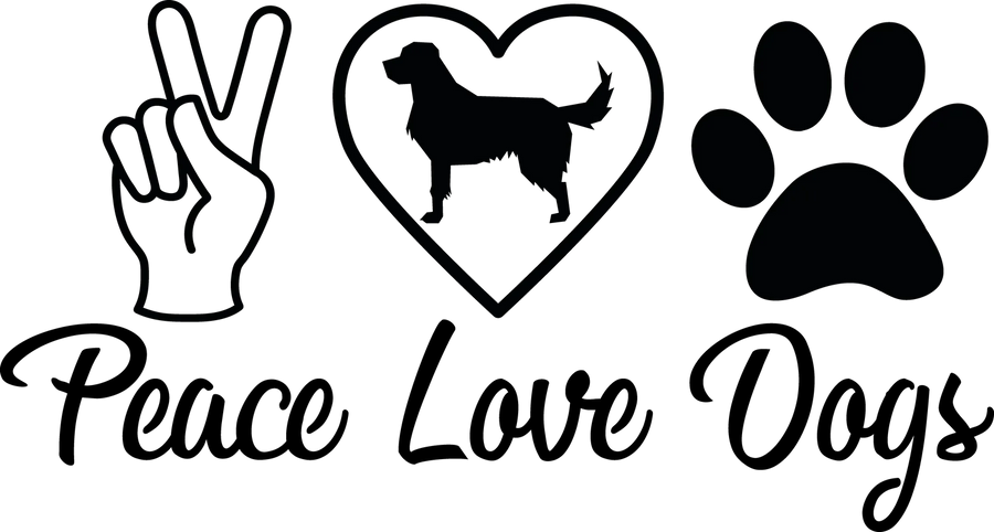 Peace Love Pets DTF Transfer Bereit zum Pressen
