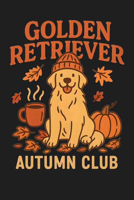 Golden Retriever Autumn Club DTF Transfer