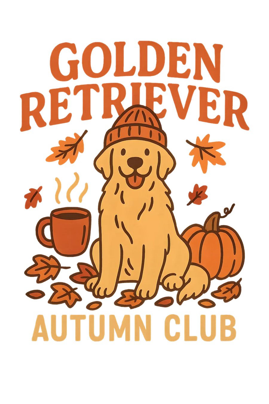 Golden Retriever Autumn Club DTF Transfer