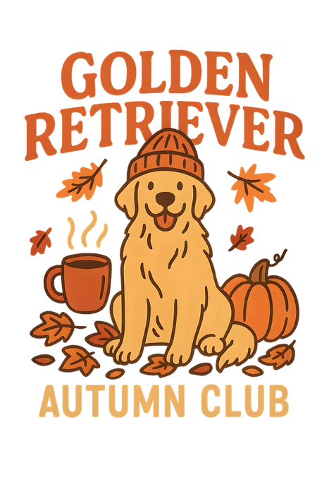 Golden Retriever Autumn Club DTF Transfer