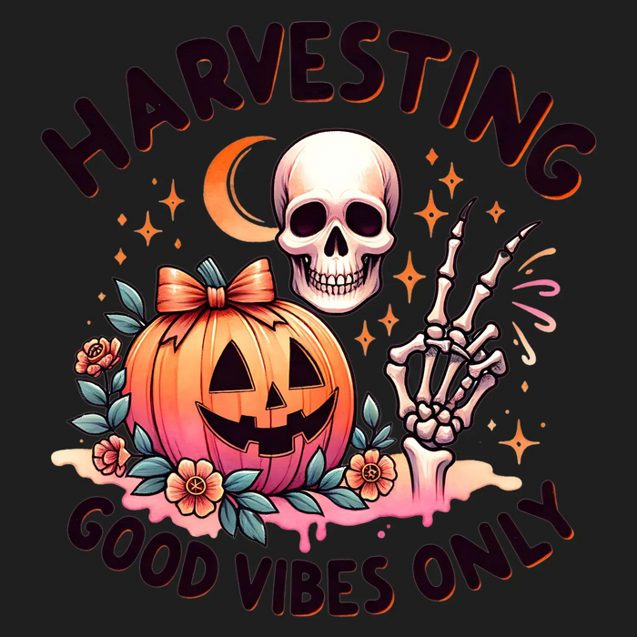Halloween Kürbisernte Gute Laune DTF Transfer