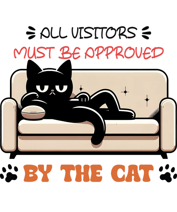 Cat Approval DTF Transfer Ready to Press