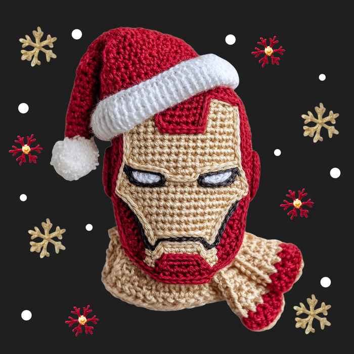 Christmas Iron Man DTF Transfer Ready to Press