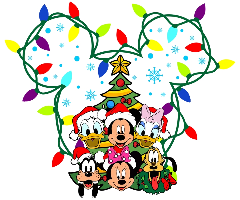 Christmas Lights Disney DTF Transfer Ready to Press