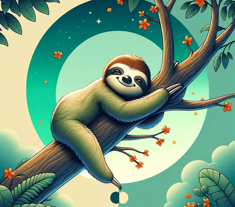 Sloth DTF Transfer Ready to Press