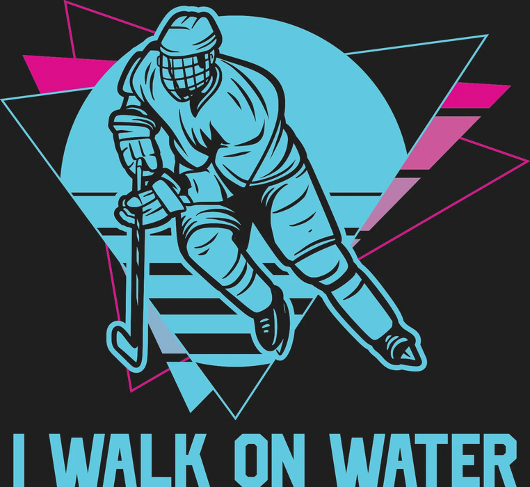 Hockey DTF Transfer Ready to Press - I Walk on Water