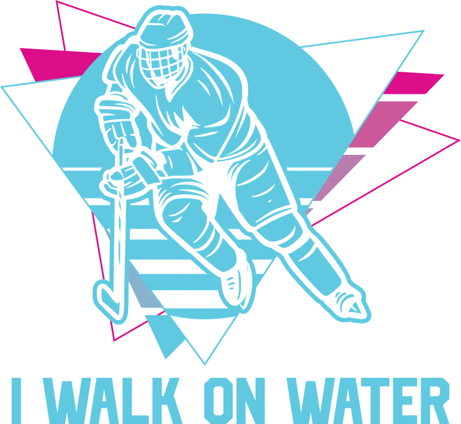 Hockey DTF Transfer Ready to Press - I Walk on Water