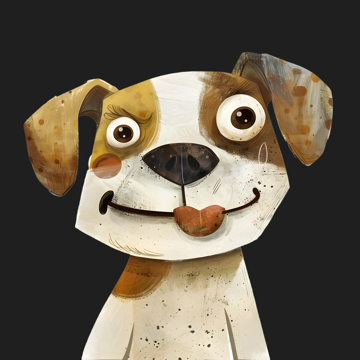 Cute Dog DTF Transfer Ready to Press