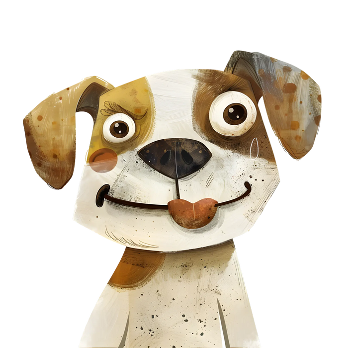 Cute Dog DTF Transfer Ready to Press