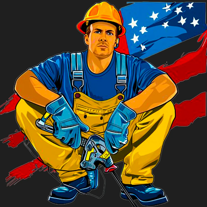 American Worker Theme DTF Transfer