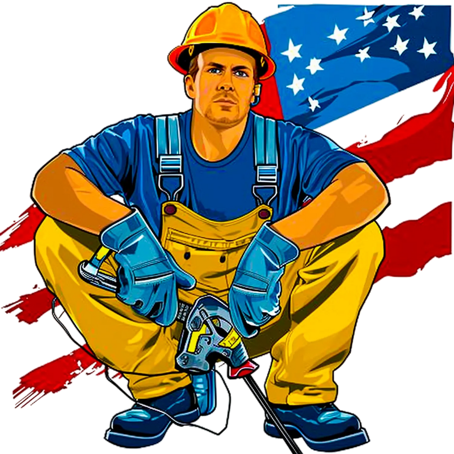 American Worker Theme DTF Transfer