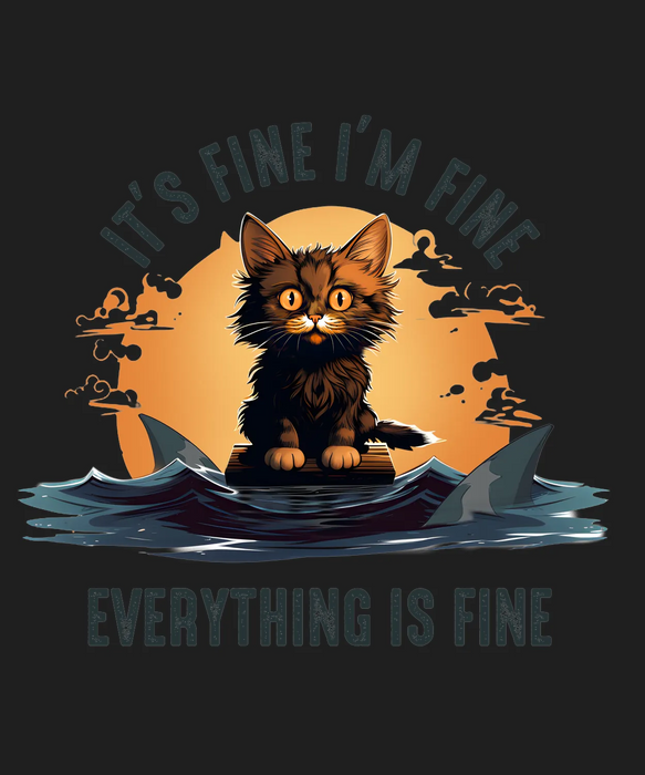 Cat Humor DTF Transfer Ready to Press