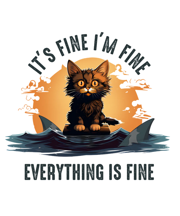 Cat Humor DTF Transfer Ready to Press