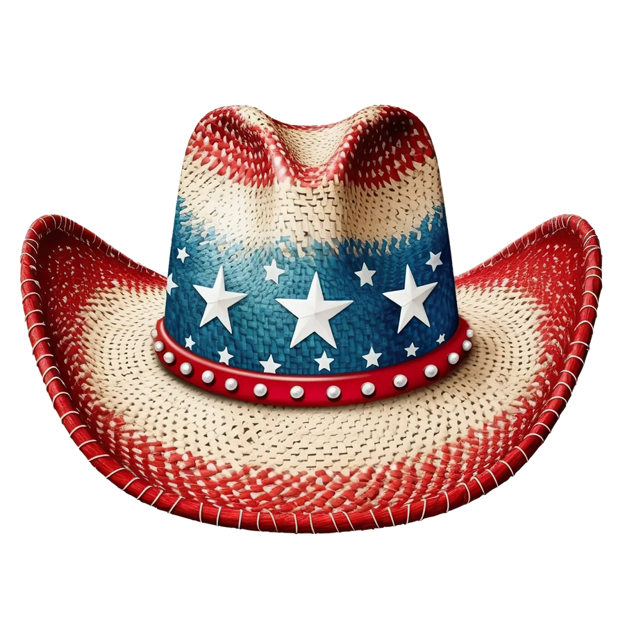 Patriotic Cowboy Hat DTF Transfer Ready to Press