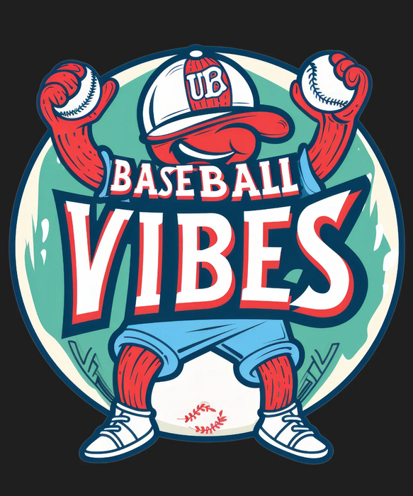 Baseball Vibes DTF Transfer Ready to Press