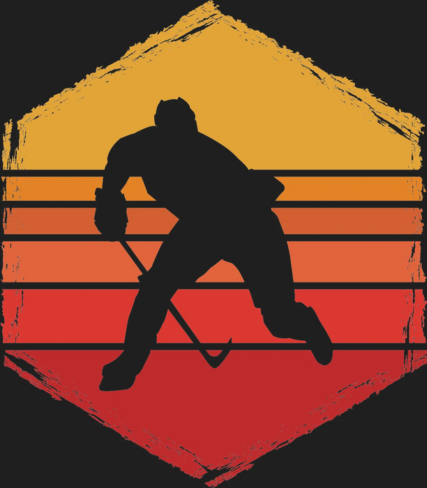 Hockey Player DTF Transfer Ready to Press