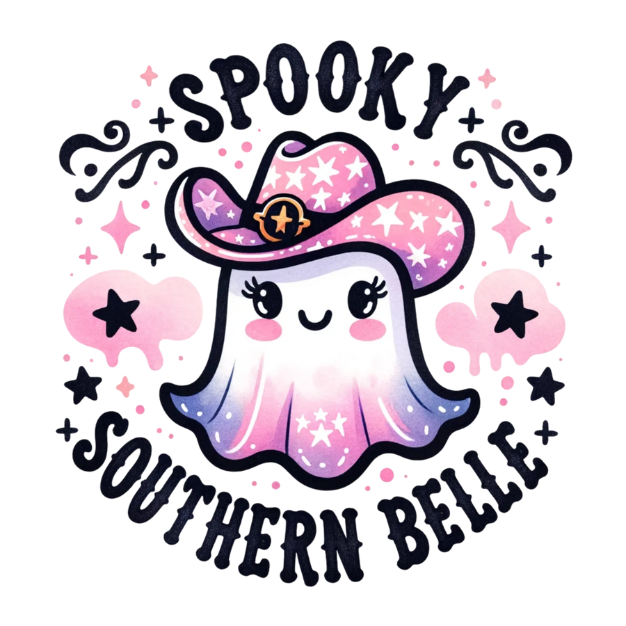 Spooky Southern Belle DTF Transfer Ready to Press