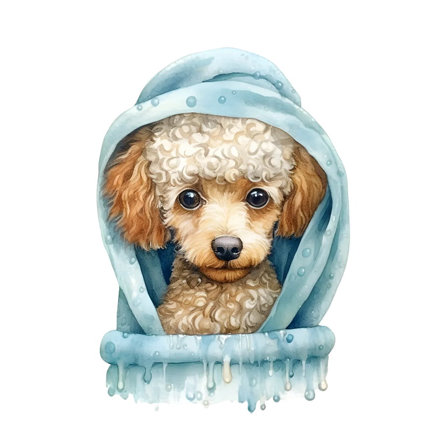 Puppy Hood DTF-Transfer Bereit zum Aufpressen
