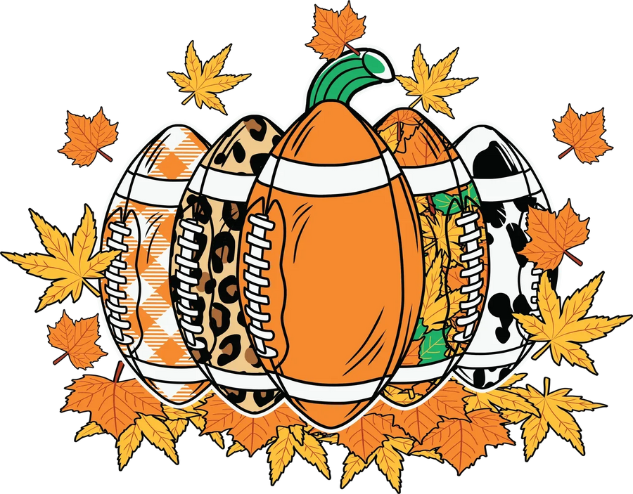 Autumn Sports DTF Transfer Ready to Press