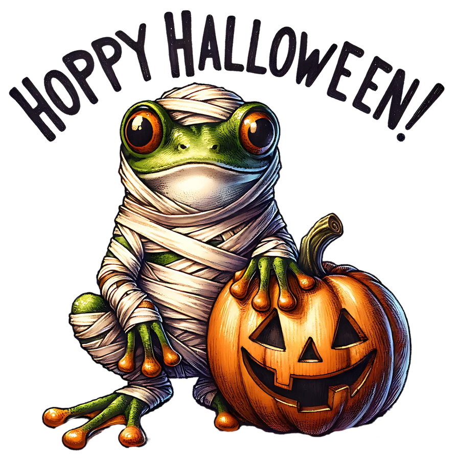 Halloween Hoppy Frog DTF Transfer Ready to Press