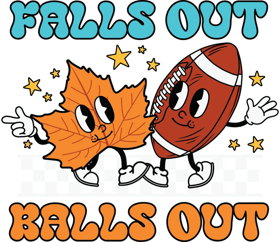Fall Football DTF Transfer Ready to Press - Falls Out Balls…