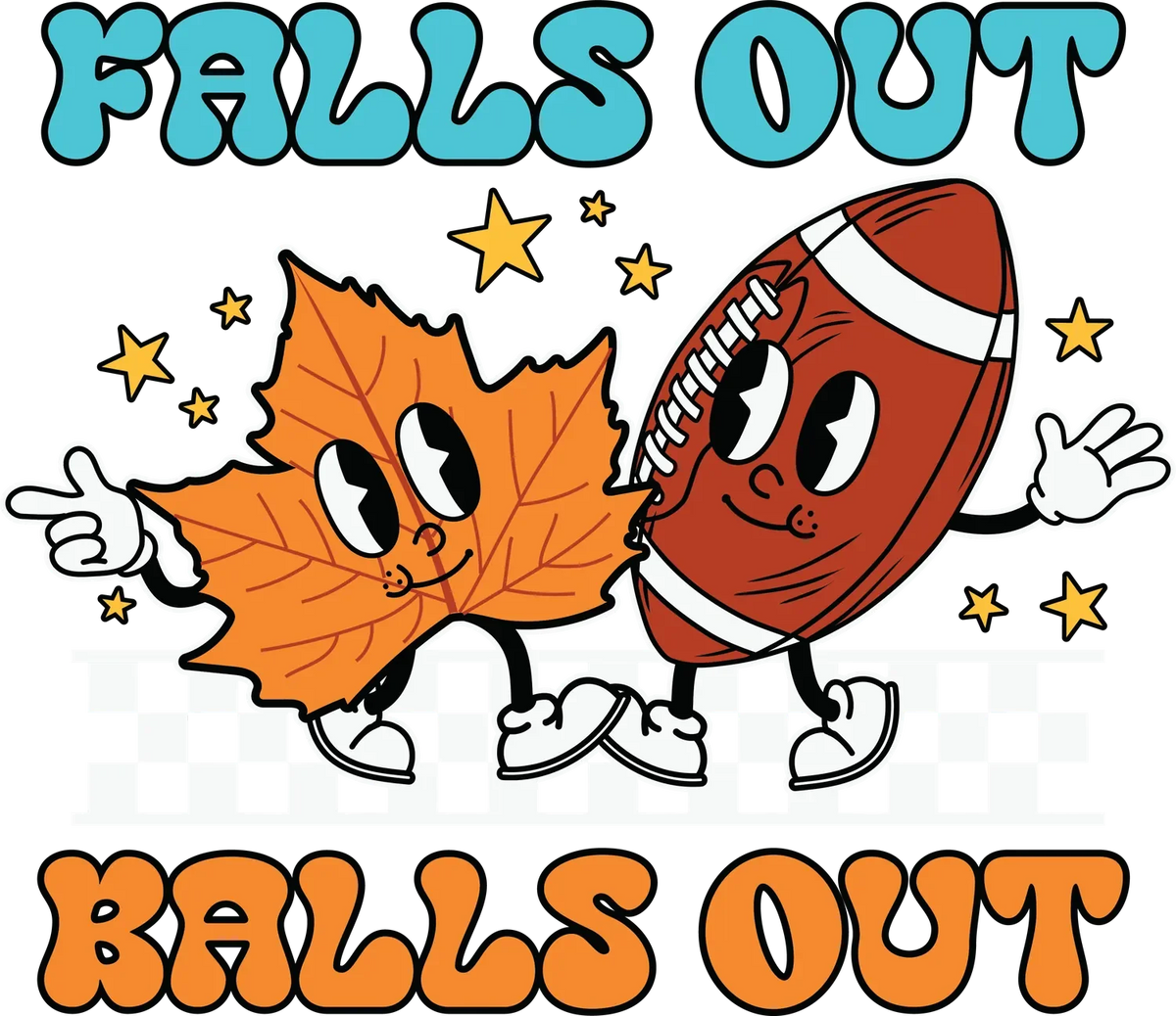 Fall Football DTF Transfer Ready to Press - Falls Out Balls…