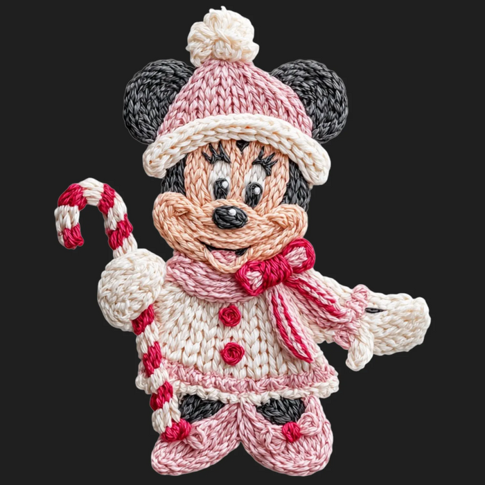 Holiday Minnie DTF Transfer Ready to Press