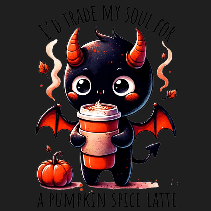 Cute Demon Fall DTF Transfer Ready to Press