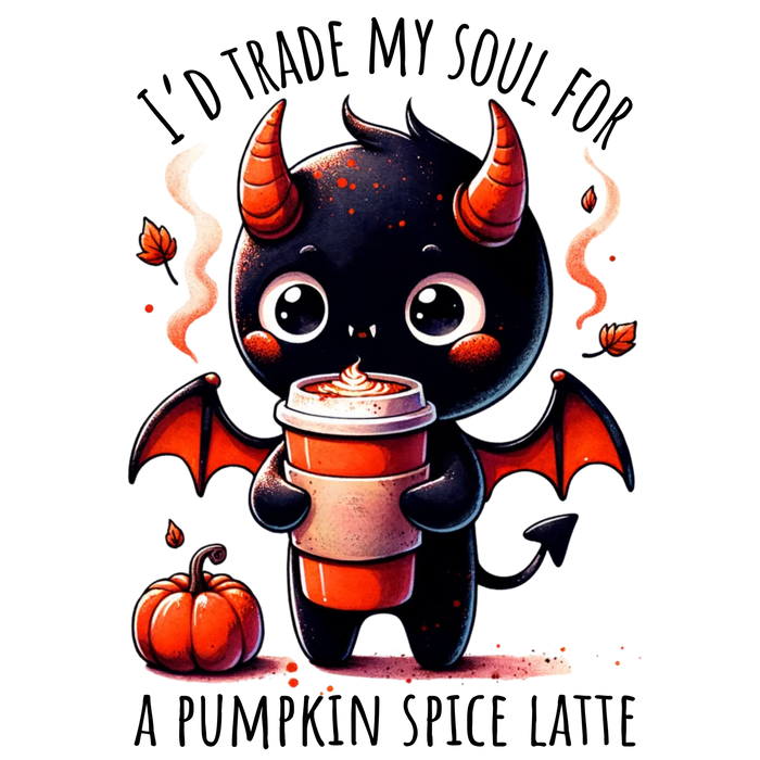 Cute Demon Fall DTF Transfer Ready to Press