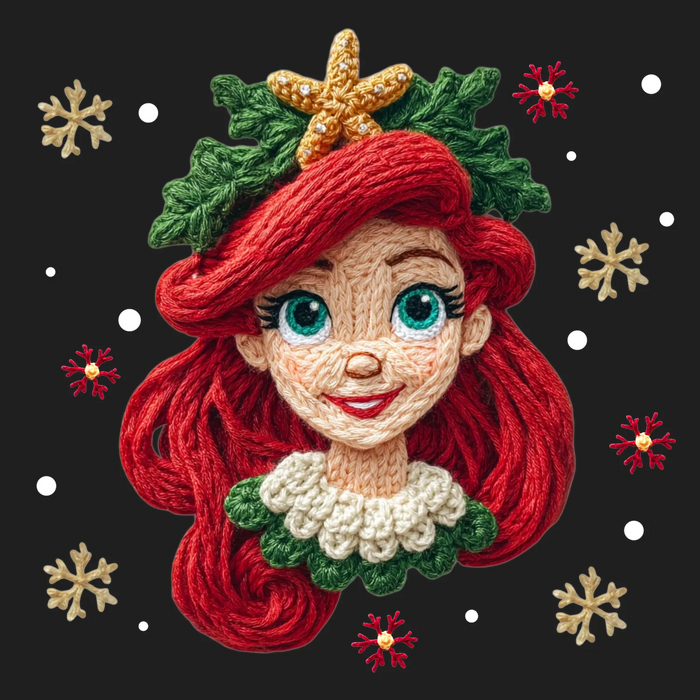 Christmas Mermaid DTF Transfer Ready to Press