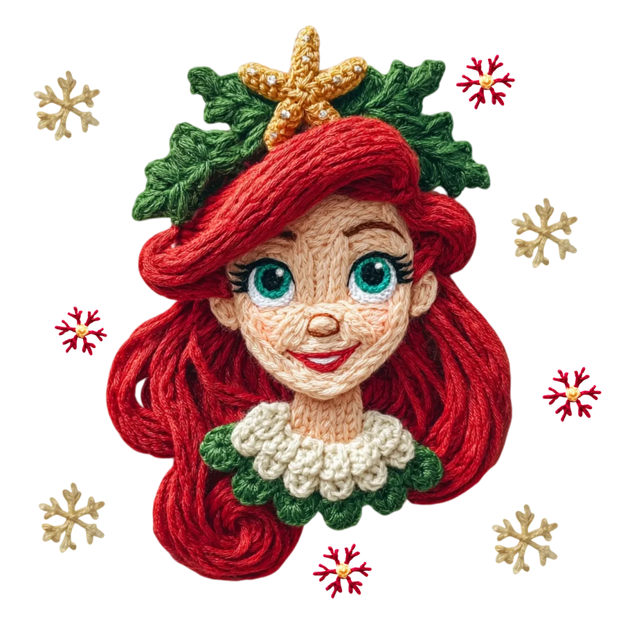 Christmas Mermaid DTF Transfer Ready to Press