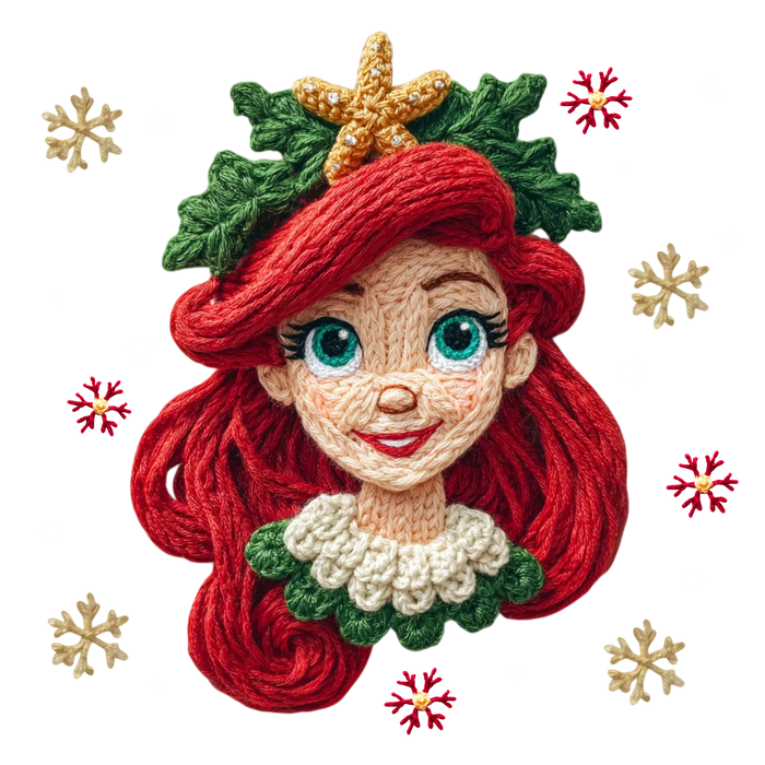 Christmas Mermaid DTF Transfer Ready to Press