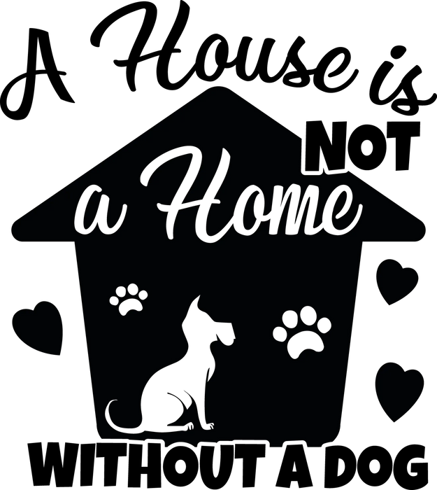 Dog Home DTF Transfer Ready to Press