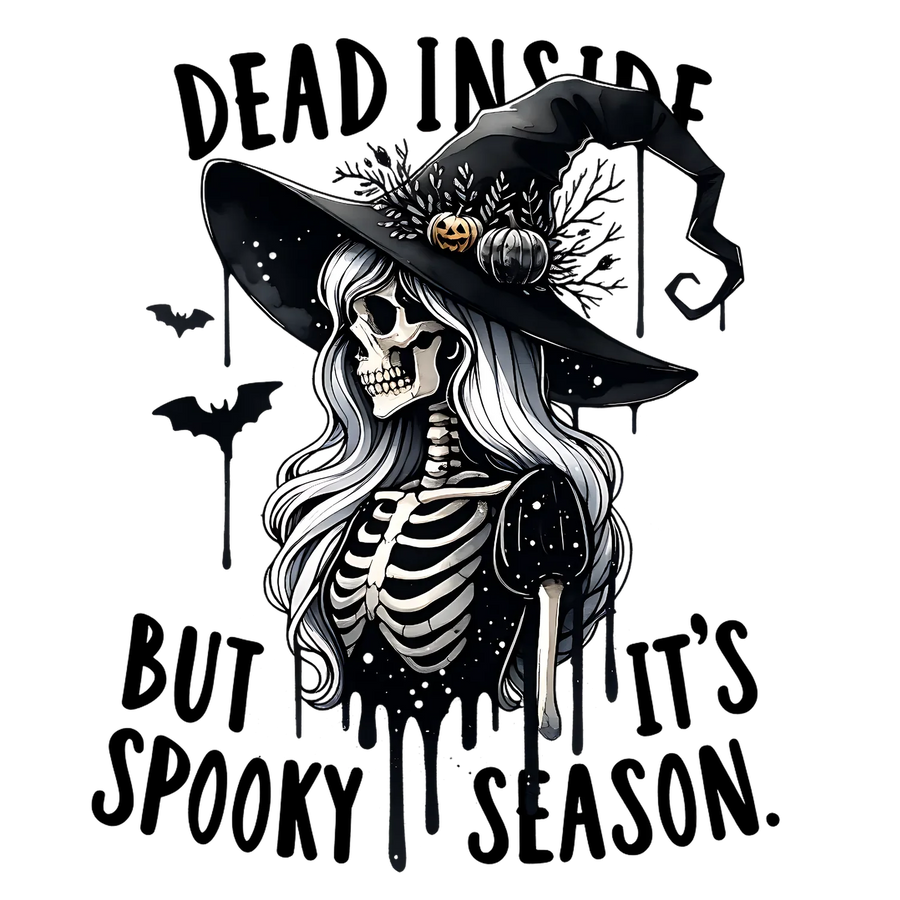 Halloween Witch Skeleton DTF Transfer Ready to Press