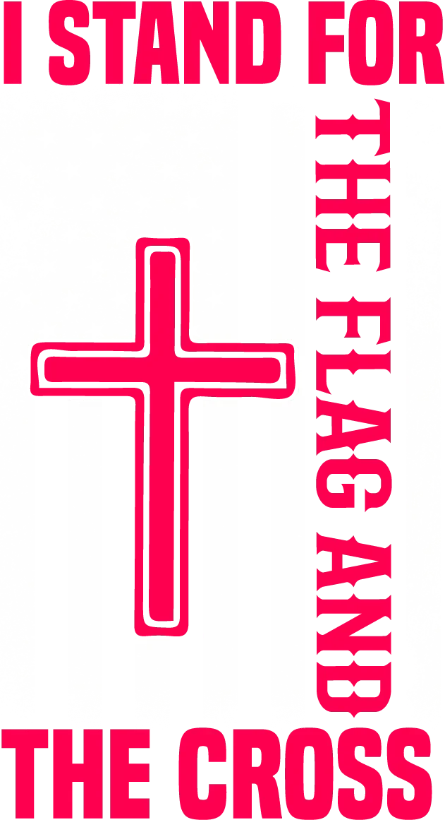 Patriotic Cross DTF Transfer Ready to Press