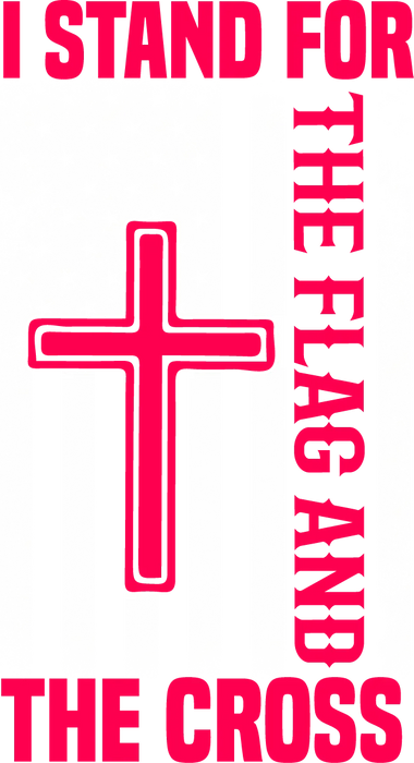 Patriotic Cross DTF Transfer Ready to Press