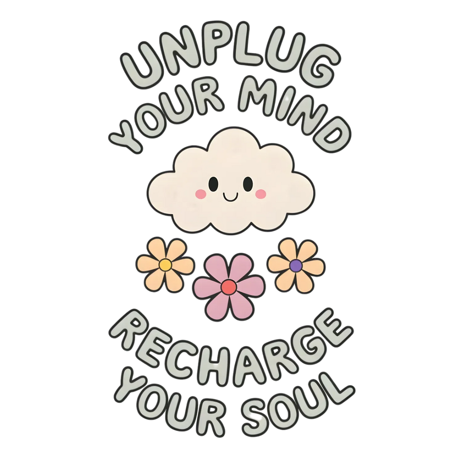 Mindful Cloud DTF Transfer fertig zum Pressen