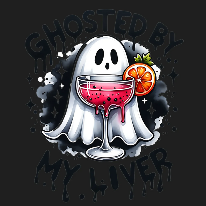 Halloween Geist DTF Transfer Bereit zum Pressen