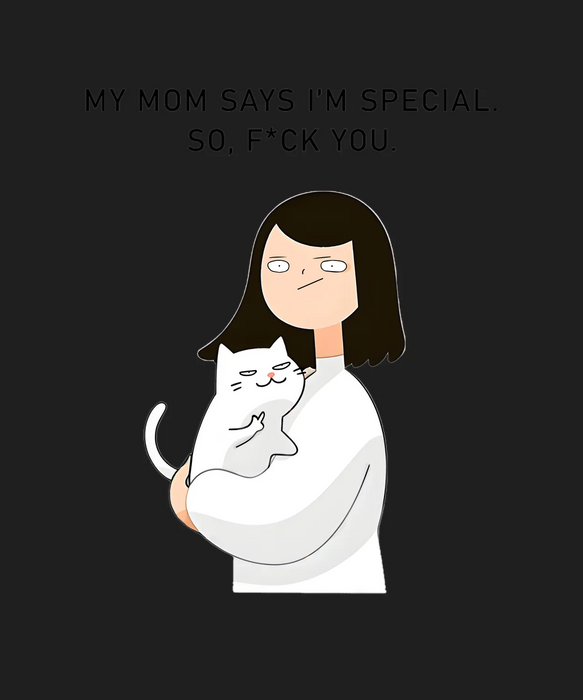 Cat Lady Hug DTF Transfer Ready to Press