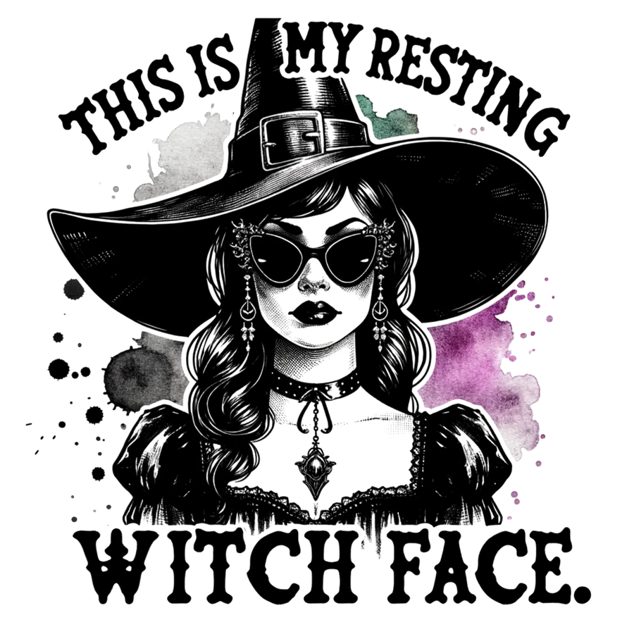 Witch Face DTF Transfer Ready to Press