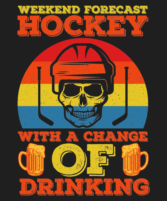 Hockey Skull DTF Transfer Ready to Press
