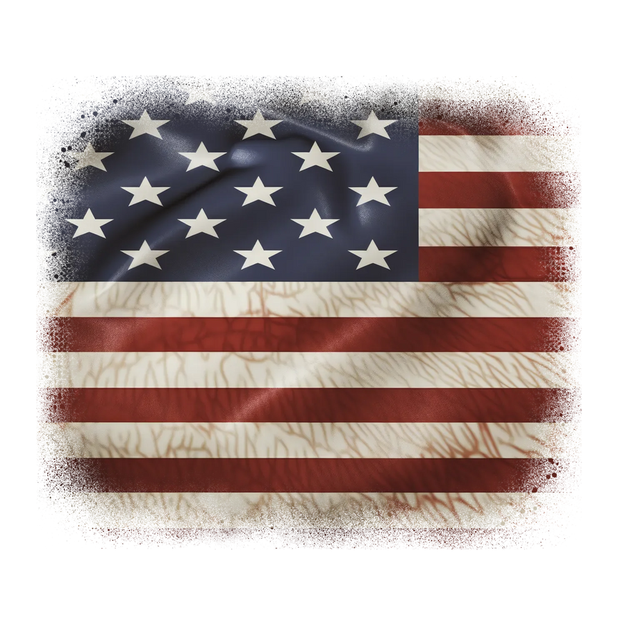 Patriotic American Flag DTF Transfer Ready to Press