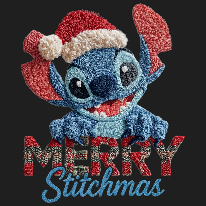 Stitch Merry Stitchmas DTF Transfer Ready to Press