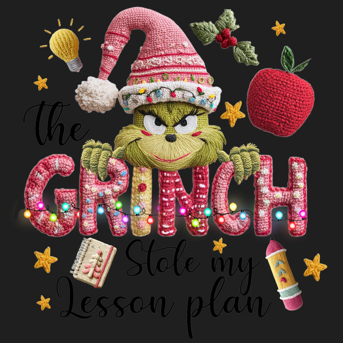 Grinch Holiday Cheer DTF Transfer Ready to Press