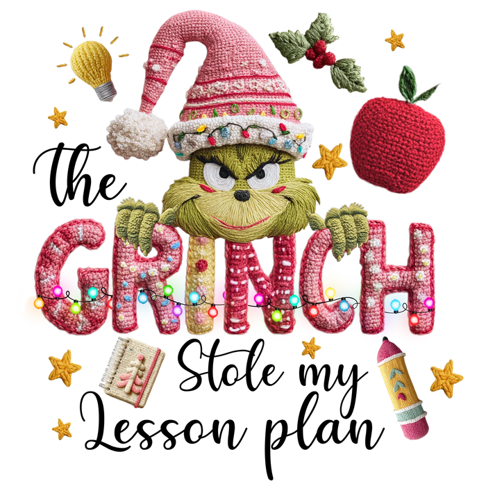 Grinch Holiday Cheer DTF Transfer Ready to Press