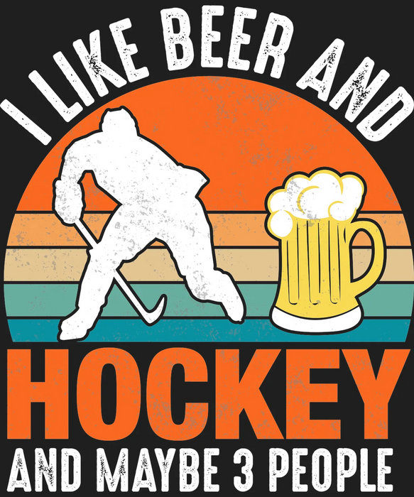 Hockey Beer DTF Transfer Ready to Press